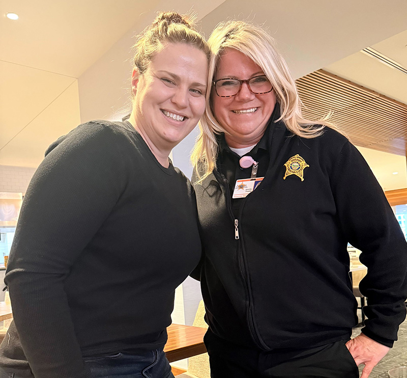 Betsie with Associate Warden Jennifer Frame